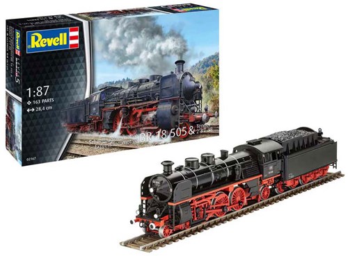 Revell modelbouwpakket stoomlocomotief 1:87 - 163 onderdelen trein-3