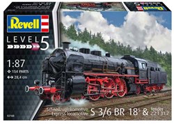 Revell modelbouwpakket stoomlocomotief 1:87 - 154 onderdelen trein