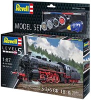 Revell modelbouwpakket stoomlocomotief S3/6 BR18 1:87 treinset-3