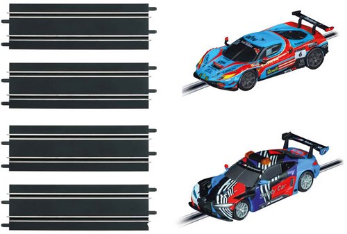 Carrera racebaan uitbreidingsset - GT Racer BMW M4 GT3 vs. Ferrari 296 GT3 - 1:43 - extra racebaan onderdelen-2