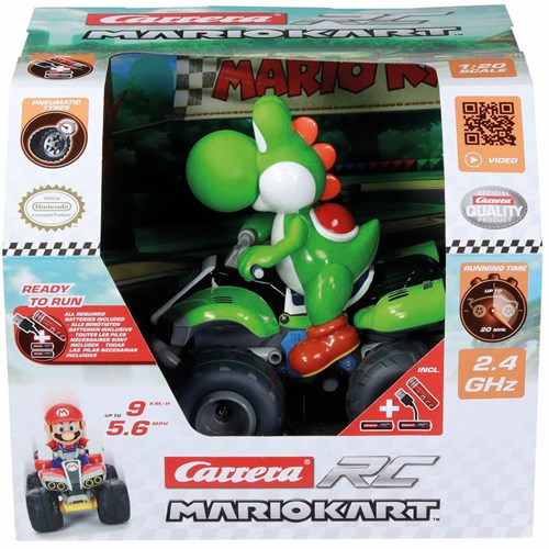Carrera RC bestuurbare auto Mario Kart Yoshi Quad 2,4GHz schaal 1:20