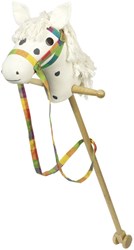 Goki stokpaard Wit met bruine stippen
