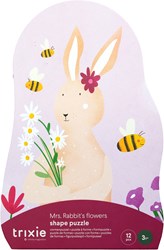 Trixie vormenpuzzel bloemen konijn - 12 stuks kleurrijk speelgoed