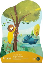 Trixie puzzel dieren - vormenpuzzel zomerse dag 35 stuks speelgoed