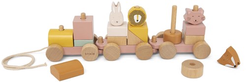 Trixie houten dierentrein speelgoed - Mrs. Cat FSC hout roze-2