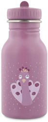 Trixie drinkfles RVS waterfles voor kinderen 350ml lekvrij paars pauw