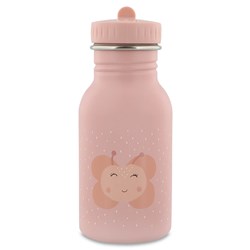 Trixie drinkfles kind RVS 350ml Mrs. Butterfly roze lekvrij vlinder
