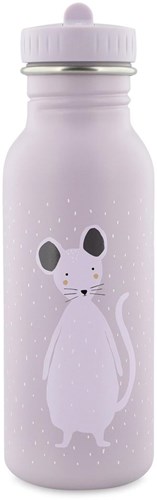 Trixie gourde inox 500ml - Mrs. Mouse - bouteille d'eau enfant - étanche - violet