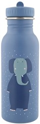 Trixie gourde 500ml - bouteille d'eau inox enfants Mrs. Elephant bleu