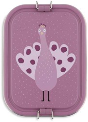 Trixie grande boîte à lunch - boîte à goûter inox Mrs. Peacock pour enfants