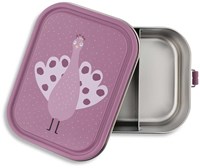 Trixie grande boîte à lunch - boîte à goûter inox Mrs. Peacock pour enfants-3
