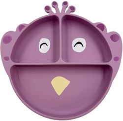 Trixie siliconen bord baby met vakjes en zuignap Mrs. Peacock