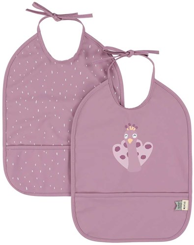 Trixie lot de bavoirs - Lot lavable 2 pièces Mrs. Peacock bavoirs bébé