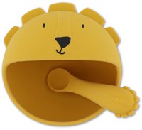 Trixie set repas bébé silicone Mr. Lion avec ventouse et cuillère-3
