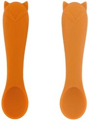 Trixie cuillères bébé silicone set Mr. Fox ergonomique 2 pièces