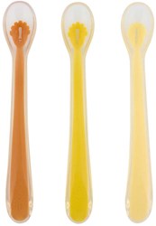 Trixie siliconen voedingslepels baby 3-pack Mr. Lion lange handgreep