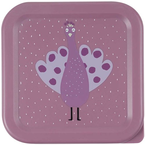 Trixie snackbox set - 3-delige lunchdoos Mrs. Peacock voor kinderen