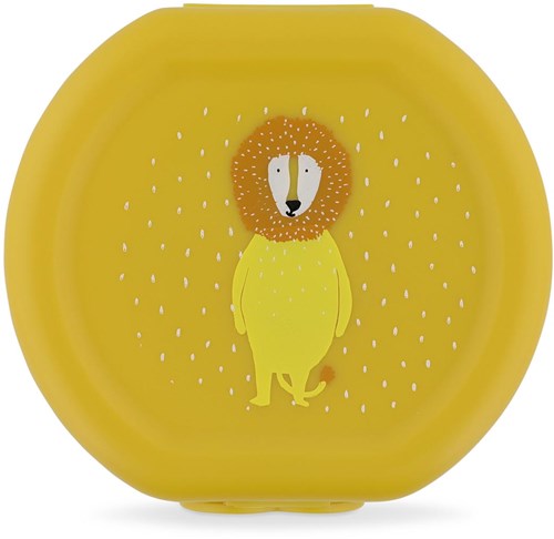Trixie snackbox set met clip - Mr. Lion - Gele lunchbox voor kinderen - BPA-vrij