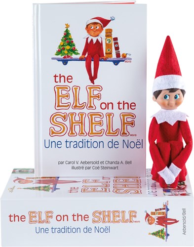 Elf On The Shelf kerst elf jongen franstalig met boek - magisch speelgoed