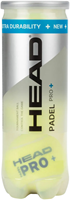 Head padel ballen Pro+ geel - set van 3 duurzame padelballen