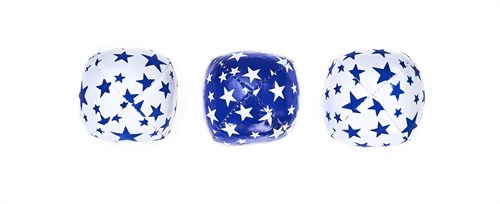 Eureka balles de jonglage junior set - 3 pièces - blanc et bleu - jouet jonglage