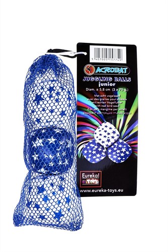 Eureka balles de jonglage junior set - 3 pièces - blanc et bleu - jouet jonglage-3