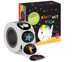 Clavis autocollants de récompense Petit poisson blanc - autocollants colorés pour enfants