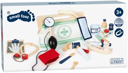 Small Foot dokterstas houten speelgoed met 18 accessoires voor kinderen