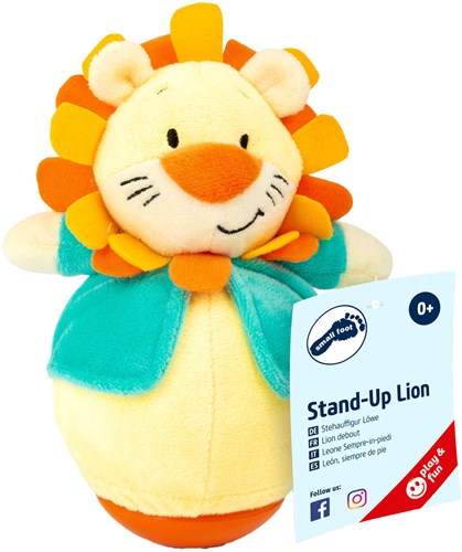 Small Foot - Pluche Tuimelaar Leeuw baby speelgoed motoriek