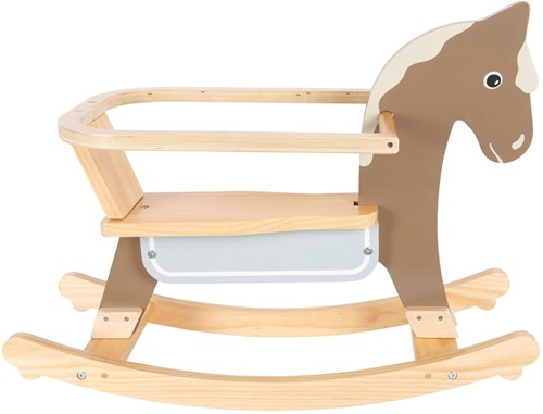 Small Foot cheval à bascule jouet en bois avec siège et anneau de sécurité-2
