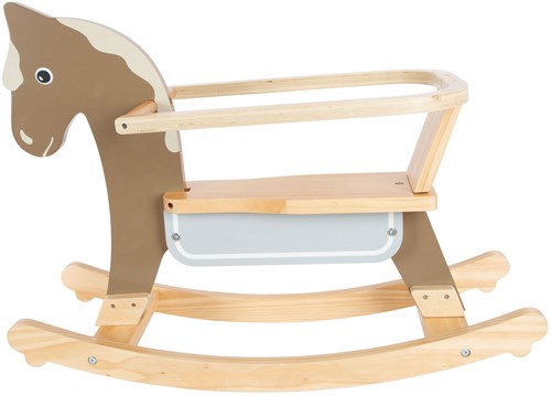 Small Foot cheval à bascule jouet en bois avec siège et anneau de sécurité-3