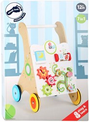 Houten Baby Walker Loopwagen Kleurrijk - Speelgoed Loopwagen Hout