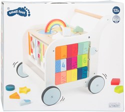 Houten Baby Walker Loopwagen Bloemen - educatief speelgoed met krijtbord