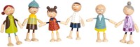 Small Foot houten poppenhuis familie buigbaar 6-delig poppenhuis speelgoed-2