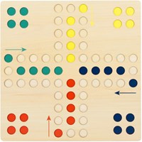 Small Foot - Houten ludo XL bordspel voor kinderen en familie-3