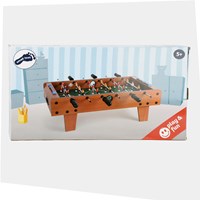 Small Foot - Houten tafelvoetbal spel bruin voor kinderen en volwassenen