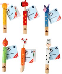 Small Foot houten dierenfluiten set - muziek speelgoed 6 stuks