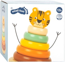 Small Foot - Tour à empiler en bois tigre safari jouet éducatif