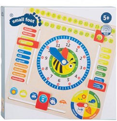 Small Foot - Houten leerklok kalender seizoenen weer kinderen