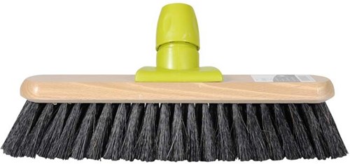 Linea houten zaalveger paardenhaar mix 30cm - schoonmaak borstel