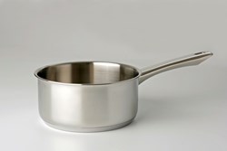 Habonne steelpan RVS 14 cm - kookpan zilver - geschikt voor inductie