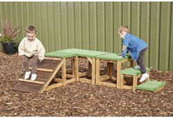 Cosy ensemble trio de plateformes gazon 3 pièces pour jeux extérieurs