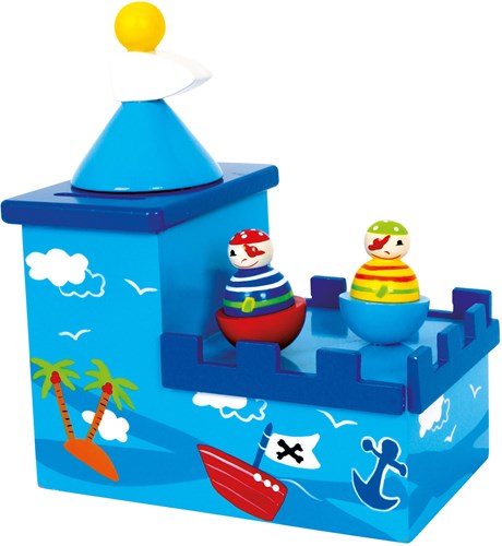 Houten muziekdoos en spaarpot piraat voor kinderen - piratendesign-3