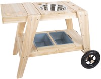 Small Foot houten modderkeuken compact buitenkeuken met wielen-2