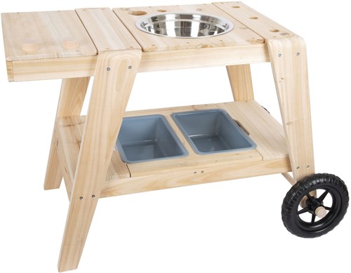 Small Foot houten modderkeuken compact buitenkeuken met wielen-2