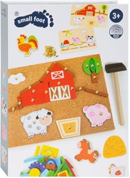 Small Foot hamerspel boerderij - creatief houten speelgoed voor kinderen