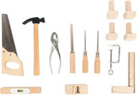 Small Foot - Houten speelgoed werkbank blauw met accessoires voor kinderen-3