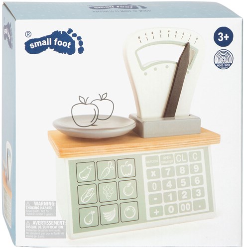 Small Foot houten speelgoed weegschaal - grijs - educatief rollenspel