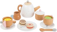 Houten theeset kinderservies speelgoed 17-delig met accessoires-2