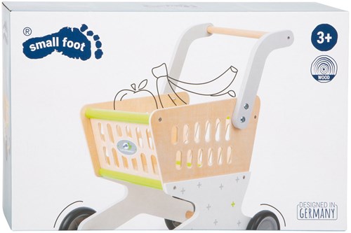 Small Foot houten winkelwagen supermarkt speelgoed trolley voor kinderen